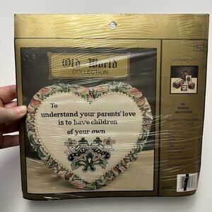 Vintage Old World Collection Cross Stitch Kit Floral Heart Sampler Stitchery
